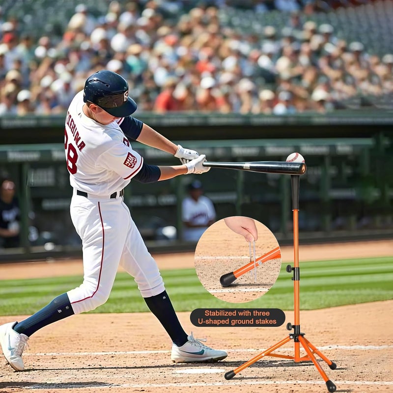 Storgem Baseball Tee,Portable Tripod Batting Tee,Softball Tee for Batting Practice,Hitting Tee Easy Adjustable Height,with Bag - Image 5
